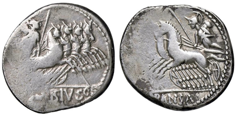 ROMANE REPUBBLICANE - VIBIA - C. Vibius C. F. Pansa (90 a.C.) - Denario B. 5; Cr...