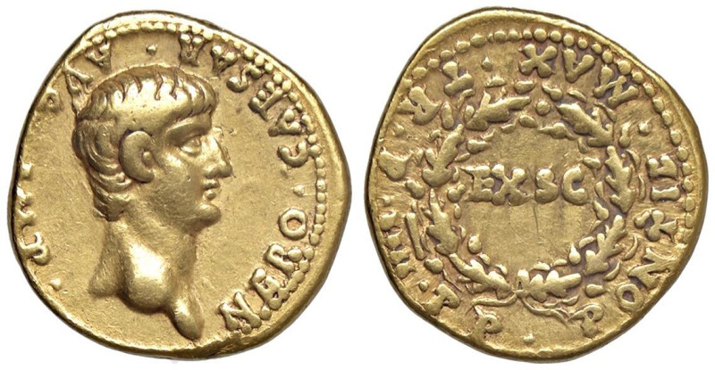 ROMANE IMPERIALI - Nerone (54-68) - Aureo C. 210, RIC 16 (AU g. 7,71) Ex asta Va...