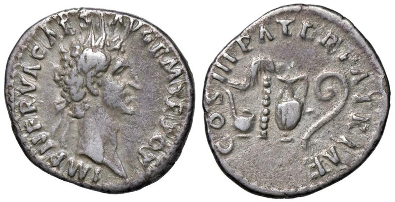 ROMANE IMPERIALI - Nerva (96-98) - Denario C. 48; RIC 24 (AG g. 3,27)

Status:...