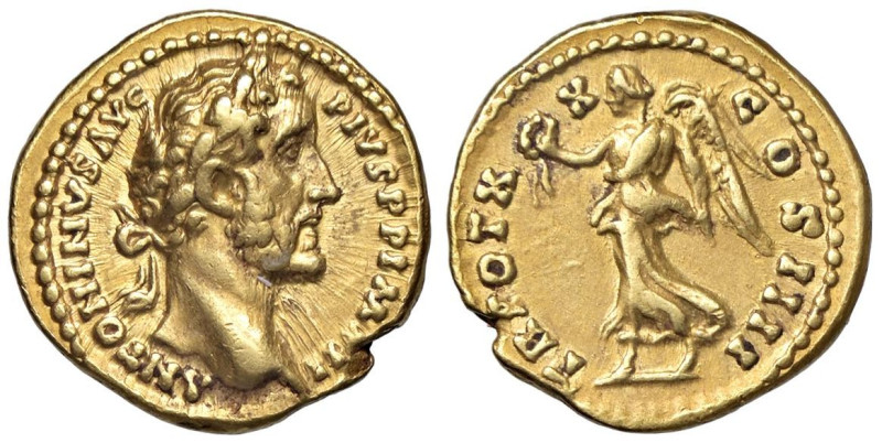 ROMANE IMPERIALI - Antonino Pio (138-161) - Aureo C. 1013 (40 Fr.); RIC 266a (AU...