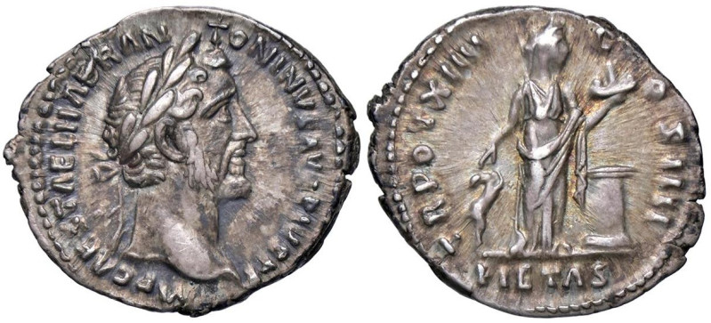 ROMANE IMPERIALI - Antonino Pio (138-161) - Denario C. 616; RIC 201 (AG g. 3,25)...
