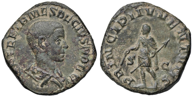ROMANE IMPERIALI - Erennio Etrusco (251) - Sesterzio C. 28 (15 Fr); RIC 171 (AE ...