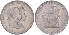 ESTERE - AUSTRIA - Francesco Giuseppe (1848-1916) - Doppio fiorino 1879 Kr. M5 (AG g. 24,66)Nozze d'argento

Status: SPL+

Notes: Nozze d'argento ...