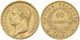 ESTERE - FRANCIA - Napoleone I, Imperatore (1804-1814) - 40 Franchi 1812 A Kr. 696.1 (AU g. 12,84)

Status: BB

Notes: