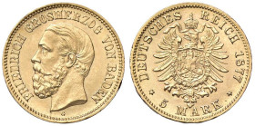 ESTERE - GERMANIA - BADEN - Federico I Gran Duca (1856-1907) - 5 Marchi 1877 G Jaeger 185 R (AU g. 2) Colpetto al ciglio

Status: SPL+/qFDC

Notes...
