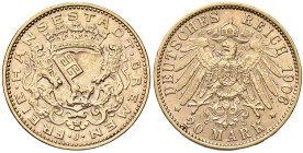 ESTERE - GERMANIA - BREMA - Città Libera - 20 Marchi 1906 J Jaeger 205 RR (AU g. 7,99)

Status: bello SPL

Notes: