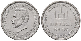 ESTERE - LITUANIA - Repubblica - 10 Litu 1938 - 20° anniversario fondazione dello stato Kr. 84 AG

Status: SPL+

Notes: