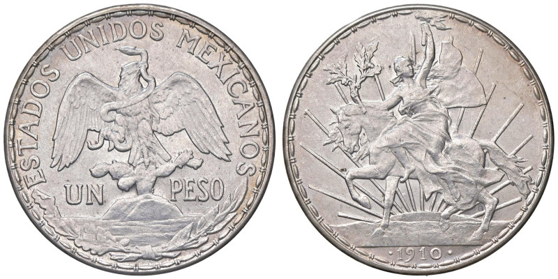 ESTERE - MESSICO - Repubblica (1823) - Peso 1910 Kr. 453 AG "Caballito"

Statu...