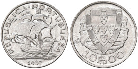 ESTERE - PORTOGALLO - Repubblica (1910) - 10 Escudos 1942 Kr. 582 AG

Status: qFDC

Notes: