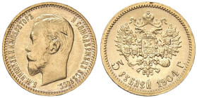 ESTERE - RUSSIA - Nicola II (1894-1917) - 5 Rubli 1904 Kr. Y62 (AU g. 4,3) Colpetto

Status: SPL

Notes: Colpetto