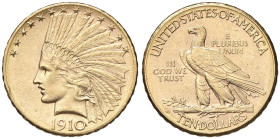 ESTERE - U.S.A. - 10 Dollari 1910 D - Indiano Kr. 130 (AU g. 16,74) Colpetto

Status: BB-SPL

Notes: Colpetto