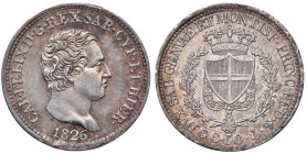 SAVOIA - Carlo Felice (1821-1831) - 50 Centesimi 1826 G Pag. 112; Mont. 112 RR AG Splendida patina di antica raccolta

Status: qFDC/FDC

Notes: Sp...
