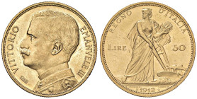 SAVOIA - Vittorio Emanuele III (1900-1943) - 50 Lire 1912 Aratrice Pag. 653; Mont. 30 R (AU g. 16,13)

Status: qFDC

Notes: