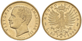 SAVOIA - Vittorio Emanuele III (1900-1943) - 20 Lire 1905 Aquila Pag. 664; Mont. 46 R (AU g. 6,46)

Status: qFDC/FDC

Notes: