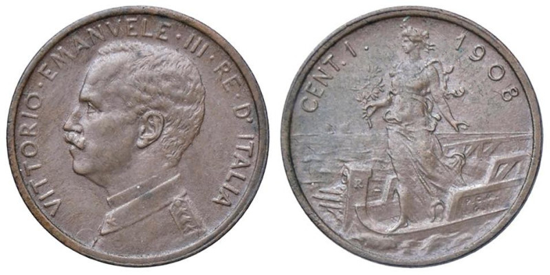 SAVOIA - Vittorio Emanuele III (1900-1943) - Centesimo 1908 Prora Pag. 945; Mont...