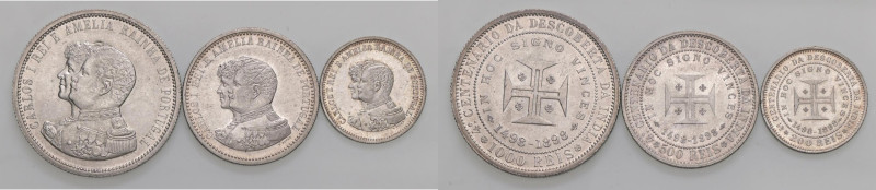 ESTERE - PORTOGALLO - Carlos I (1889-1908) - Trittico 1898 Kr. 537-537 AG 1000-5...