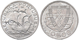 ESTERE - PORTOGALLO - Repubblica (1910) - 10 Escudos 1948 Kr. 582 AG Colpetto al ciglio

Status: qFDC

Notes: Colpetto al ciglio