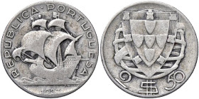 ESTERE - PORTOGALLO - Repubblica (1910) - 2,5 Escudos 1937 Kr. 580 R AG

Status: qBB

Notes: