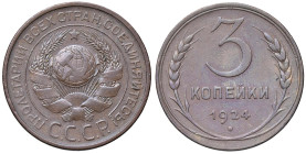 ESTERE - RUSSIA - URSS (1917-1992) - 3 Copechi 1924 Kr. 78 CU Bordo liscio

Status: BB+

Notes: Bordo liscio -