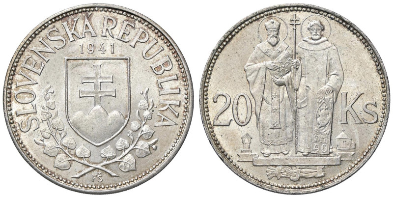 ESTERE - SLOVACCHIA - Repubblica - 20 Corone 1941 Kr. 7.1 AG

Status: qFDC

...