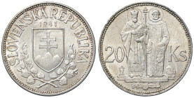 ESTERE - SLOVACCHIA - Repubblica - 20 Corone 1941 Kr. 7.1 AG

Status: qFDC

Notes: