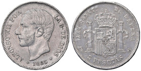 ESTERE - SPAGNA - Alfonso XII (1874-1886) - 5 Pesetas 1885 MS M Kr. 688 AG

Status: bel BB

Notes: