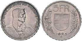 ESTERE - SVIZZERA - Confederazione - 5 Franchi 1925 B Kr. 38 AG Patina

Status: qSPL

Notes: Patina
