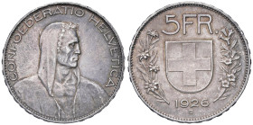 ESTERE - SVIZZERA - Confederazione - 5 Franchi 1926 B Kr. 38 R AG

Status: BB-SPL

Notes: