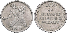 ESTERE - SVIZZERA - Confederazione - 5 Franchi 1944 - 500° Battaglia di St. Jakob Der Birs Kr. 45 AG

Status: qFDC

Notes:
