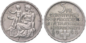 ESTERE - SVIZZERA - Confederazione - 5 Franchi 1948 - Centenario Costituzione Kr. 48 AG

Status: SPL

Notes: