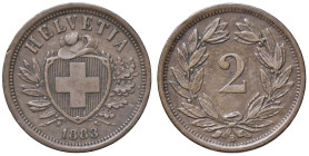ESTERE - SVIZZERA - Confederazione - 2 Rappen 1883 B Kr. 4 CU

Status: qSPL

Notes: