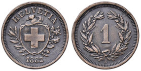 ESTERE - SVIZZERA - Confederazione - Rappen 1882 B Kr. 3.1 CU

Status: bel BB

Notes: