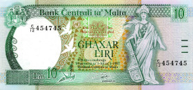 CARTAMONETA ESTERA - MALTA - Repubblica - 10 Sterline 1967 (1989) Pick 43

Status: qFDS

Notes: