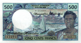 CARTAMONETA ESTERA - NUOVE EBRIDI - 500 Franchi (1970-80) Pick 19

Status: FDS

Notes: