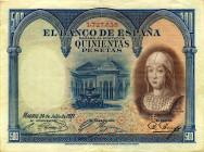CARTAMONETA ESTERA - SPAGNA - Alfonso XIII (1886-1931) - 500 Pesetas 24/07/1927

Status: bel BB

Notes:
