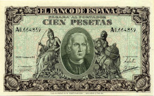 CARTAMONETA ESTERA - SPAGNA - Francesco Franco Caudillo (1939-1975) - 100 Pesetas 09/01/1940 (1943) Pick 118

Status: SPL

Notes: