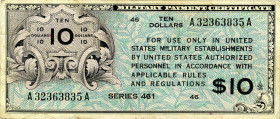 CARTAMONETA ESTERA - U.S.A. - 10 Dollari (1946) Pick M7 serie 461

Status: bel BB

Notes: serie 461 -