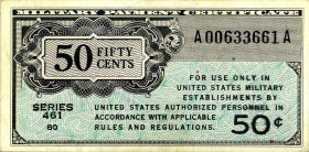 CARTAMONETA ESTERA - U.S.A. - 50 Cents (1946) Pick M4 Serie 461

Status: SPL

Notes: Serie 461 -