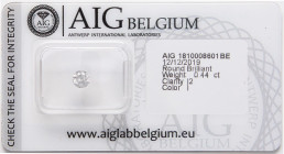 VARIE - Pietre preziose Diamante , ct 0,44, con certificato AIG lab Belgio

Status: Ottimo

Notes: