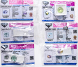 VARIE - Pietre preziose Quarzo, Zaffiro Porpora, Ametrine, Goshenite, Paraiba Tourmaline, Sphene (Titanite) insieme di 6 pietre tutte con certificato...