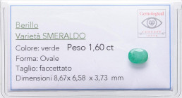 VARIE - Pietre preziose Smeraldo, 1,60 ct forma ovale, con certificato GC, Lucca

Status: Ottimo

Notes:
