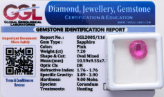 VARIE - Pietre preziose Zaffiro Rosa, ct 7,20, con certificato GGL

Status: Ottimo

Notes: