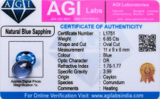 VARIE - Pietre preziose Zaffiro, ct 6,65, con certificato AGI lab

Status: Ottimo

Notes:
