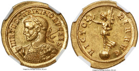 Carinus, as Caesar (AD 283-285). AV aureus (20mm, 5.23 gm, 6h). NGC AU 5/5 - 3/5, marks. Lugdunum, AD 282. VIRTVS CARINI NOB P CAES, laureate, cuirass...