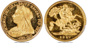 Victoria gold Proof 1/2 Sovereign 1897-M PR63 Deep Cameo PCGS, Melbourne mint, KM12, S-3875, Marsh-Unl. An absolute stunner that will stop any serious...