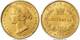 Victoria gold Sovereign 1864-SYDNEY MS64 PCGS, Sydney mint, KM4, Fr-10, Marsh-A372. A special Sydney Sovereign that is often found in AU grades, somet...