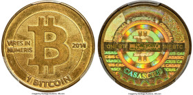 Casascius brass Loaded (Unredeemed) 1 Bitcoin (BTC) 2011 MS63 PCGS, Ahonen-pg 92. Total Issued: 1,644. Series 2. Type PF. 28.5mm. Firstbits 1CaEyoWV. ...