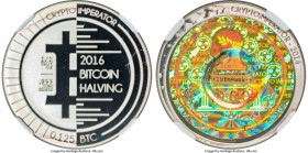 Crypto Imperator silver "Bitcoin Halving" Loaded (Unredeemed) 0.125 Bitcoin (BTC) 2016 PF68 Ultra Cameo NGC, Ahonen Unlisted. Total Issued: 75. Serial...