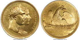Napoleon & Josephine gold Specimen "Napoleon I Coronation" Medal L'An XIII (1804-Dated) SP61 PCGS, Paris mint, Bramsen-359, Julius-1297 (there, in sil...