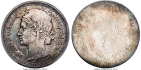 French Colony Pair silver Specimen Uniface Essai Piastres 1931 PCGS, 1) Obverse Uniface Piastre ND (1931) - SP65, Lec-309 (obverse). 2) Reverse Unifac...